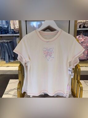 Disney Girly Tee with Pastel Pink & Lavender Bow Accents